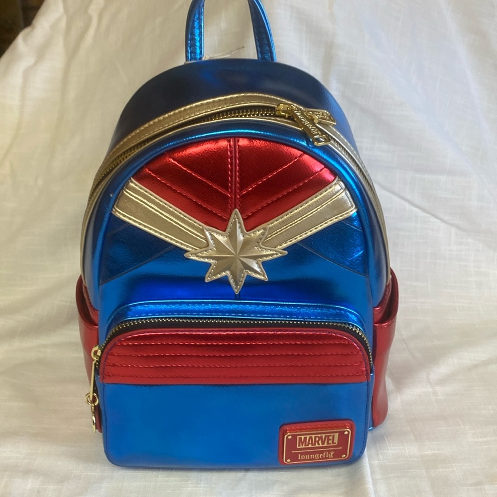 Loungefly Captain Marvel small backpack. New with tags